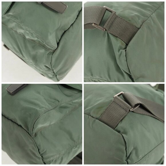 PRADA Backpack Nylon Green Silver Auth 143502 - Picture 16 of 16
